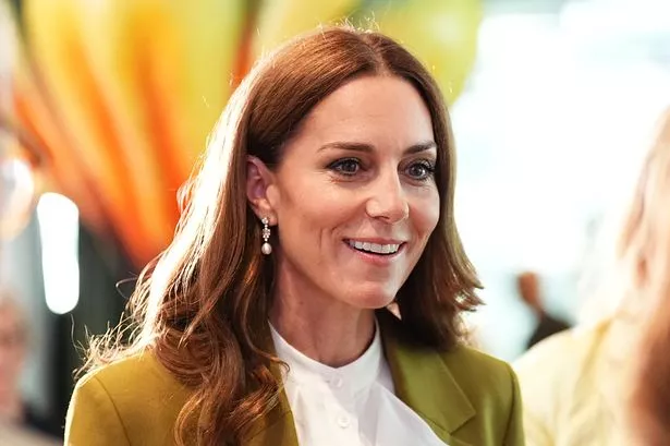 LONDON, ENGLAND - MAY 13:  Catherine, Princess of Wales at the British Fashion Council at 180 Studios in central London, where she will present the Queen Elizabeth II Award for British Designon May 13, 2025 in London, England. (Photo by Aaron Chown - WPA Pool/Getty Images)