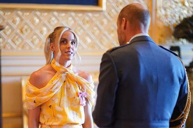 Keely Hodgkinson received her MBE from Prince William