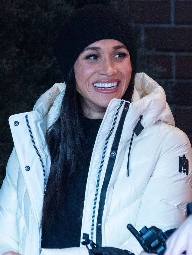 Prince Harry and wife Meghan Markle, Duke and Duchess of Sussex at the 2025 Invictus games Whistler Canada on Monday 10th February 2025.