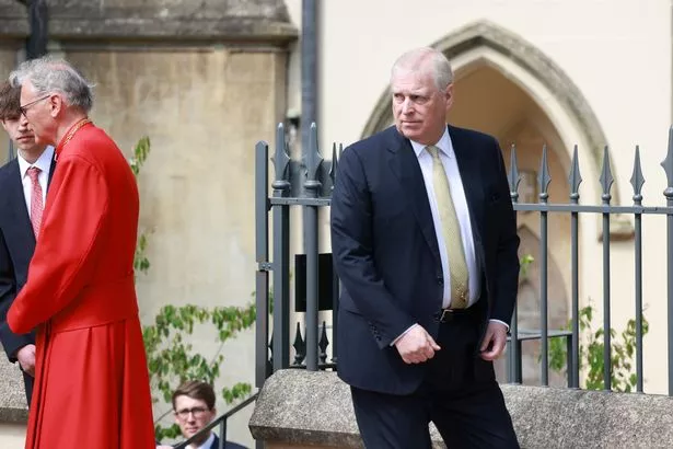 Prince Andrew at the royal Easter Sunday service today