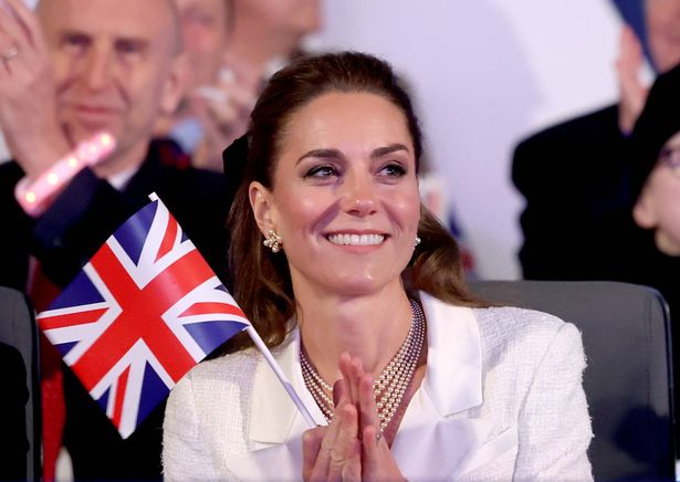 LONDON, ENGLAND - MAY 08: Catherine, Princess of Wales attends a concert to mark the 80th Anniversary of VE Day at Horse Guards Parade on May 08, 2025 in London, England. The King and Queen, joined by Members of the Royal Family, will take part in events from May 5th to May 8th to commemorate the 80th anniversary of VE Day, which signalled the end of the Second World War in Europe. (Photo by Chris Jackson/Getty Images)