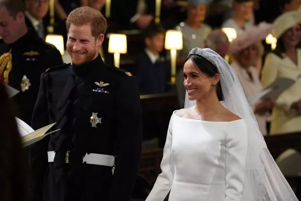 Meghan Markle and Prince Harry on their wedding day