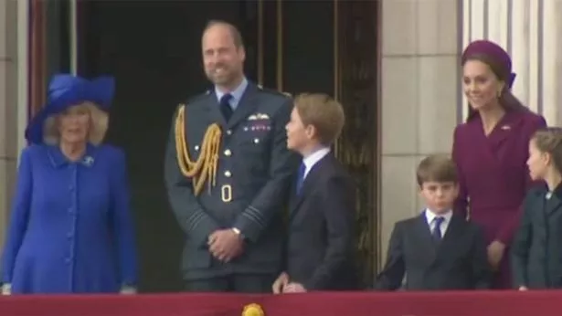 Prince William alongside Princess Kate Middleton, his children and other Royal family members
