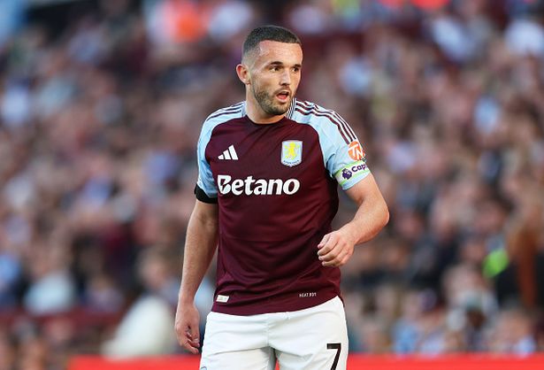 John McGinn of Aston Villa during the Premier League match between Aston Villa FC and Tottenham Hotspur FC at Villa Park 