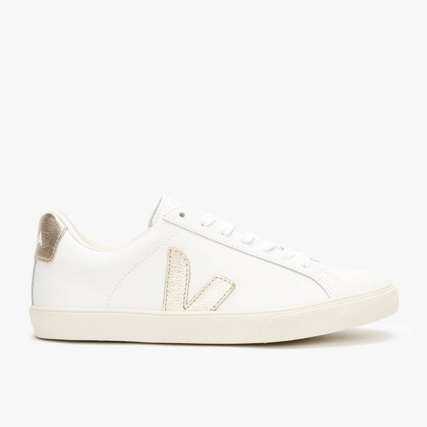 VEJA Esplar Logo Leather Extra White Platine Trainers
