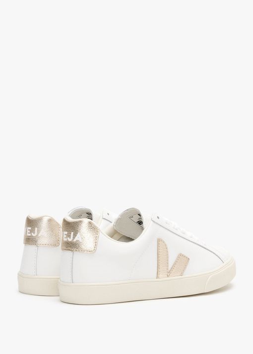 VEJA Esplar Logo Leather Extra White Platine Trainers
