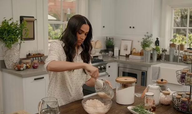 Meghan Markle cooking on her Netflix show