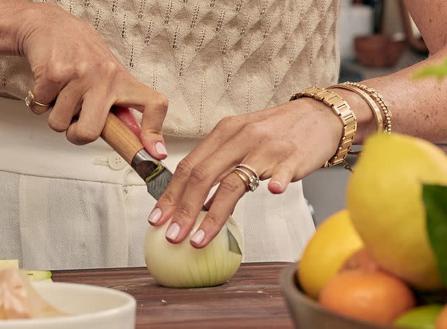 Netflix A close up of Meghan Markle's engagement ring taken from an episode of her show, 'With Love, Meghan' in 2025.
