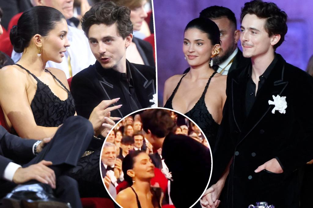 Timothée Chalamet dodges Kylie Jenner’s kiss on live television