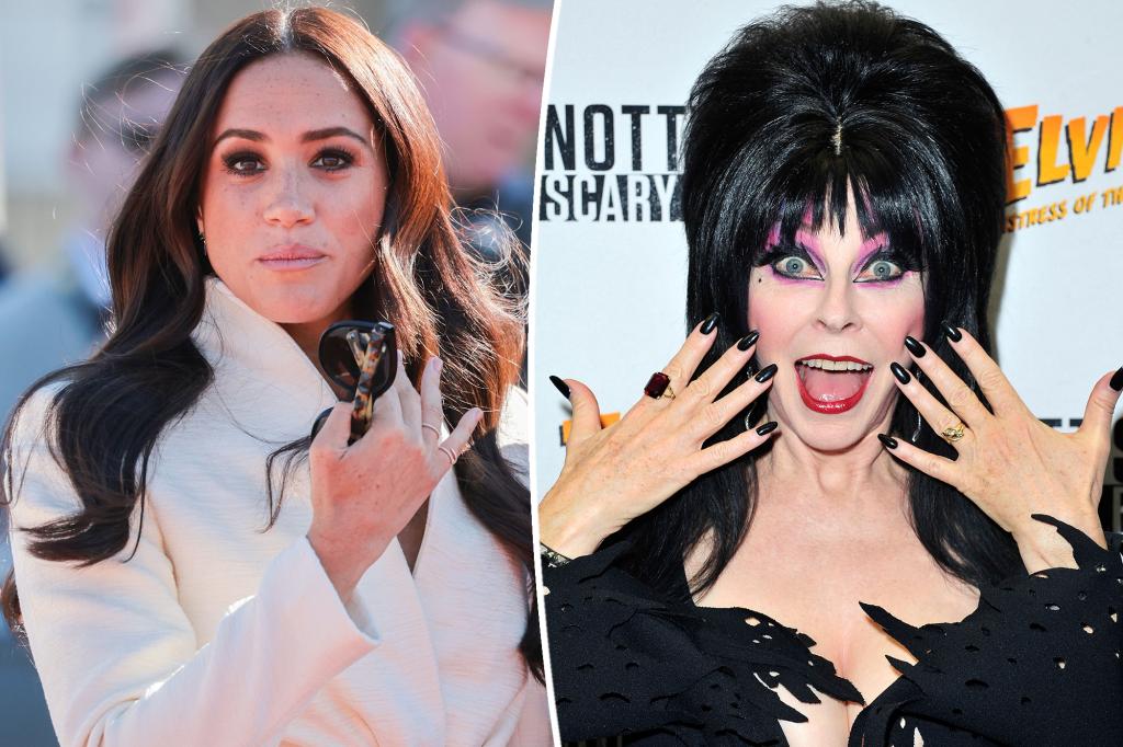 Elvira takes dig at ‘princess’ Meghan Markle over hair comparison Elvira takes dig at 'princess' Meghan Markle over hair comparison