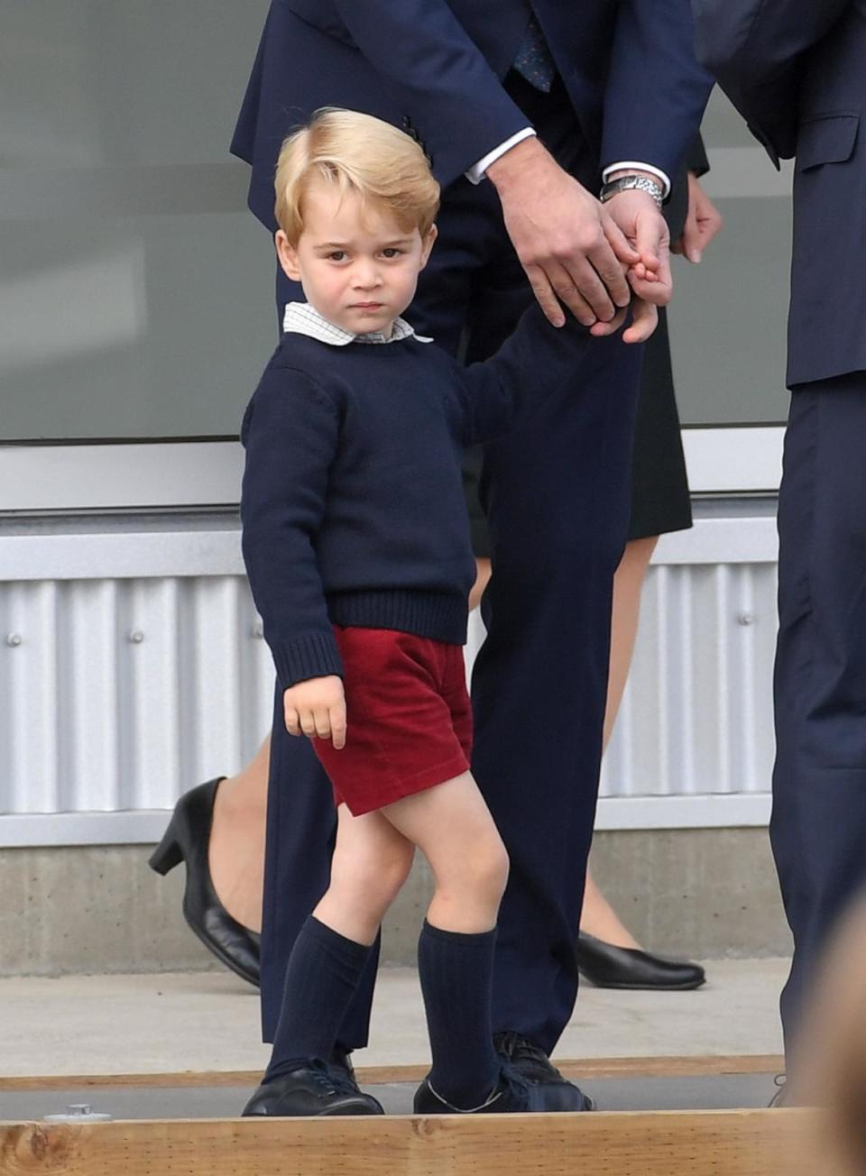 PHOTO: Prince George departs Victoria after the Royal Tour of Canada at Victoria Inner Harbour, Oct. 1, 2016, in Victoria, Canada. (Karwai Tang/WireImage/Getty Images)