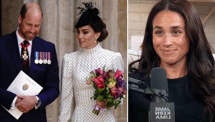 Prince William and Kate Middleton attend the Westminster Abbey VE Day service