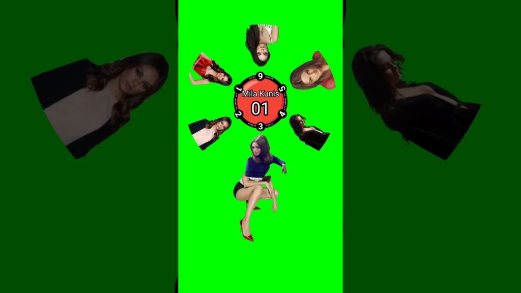 Beautiful Actress Mila Kunis #001 circle challenge green screen #shorts