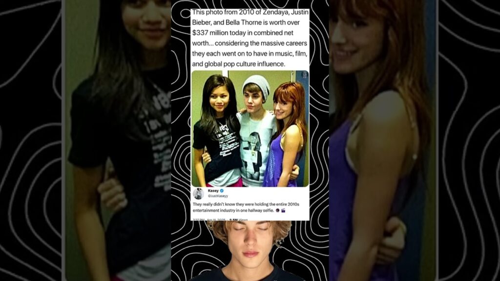 This photo from 2010 of Zendaya, Justin Bieber, and Bella Thorne is worth over $337 million today