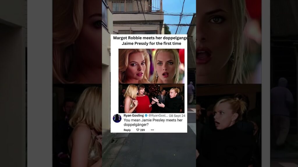 Margot Robbie meets her doppelganger Jaime Pressly #memes #meme #funny #shorts