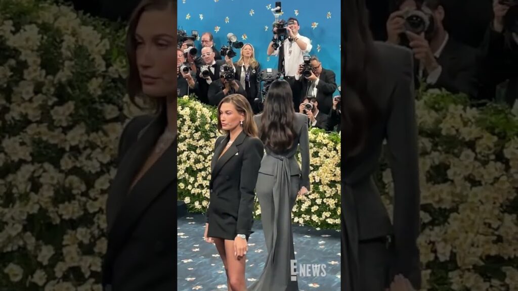 Hailey Bieber suits up for the #MetGala. ✨