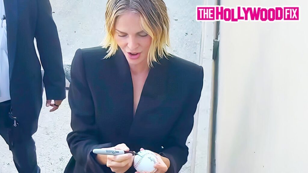 Charlize Theron Signs Autographs For Fans While Promoting 'The Old Guard 2' At Jimmy Kimmel Live!