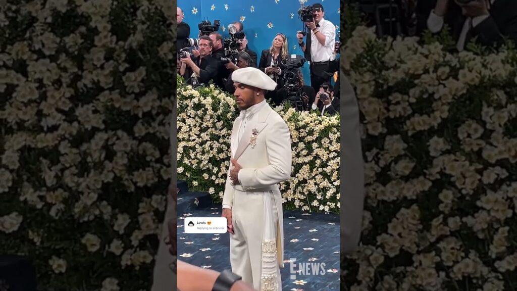 Stop looking at us like that or we’ll fall in love. 😍 Lewis Hamilton arrives at the #MetGala.