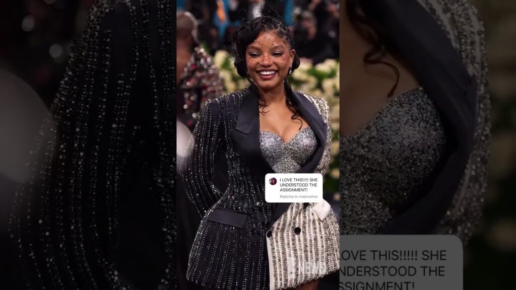 Halle is the teacher and wE! are in class! 📝👏 #MetGala
