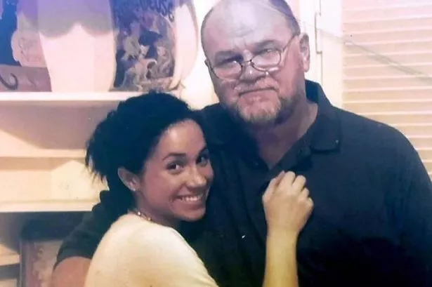 MEGHAN MARKLE AND FATHER THOMAS MARKLE.