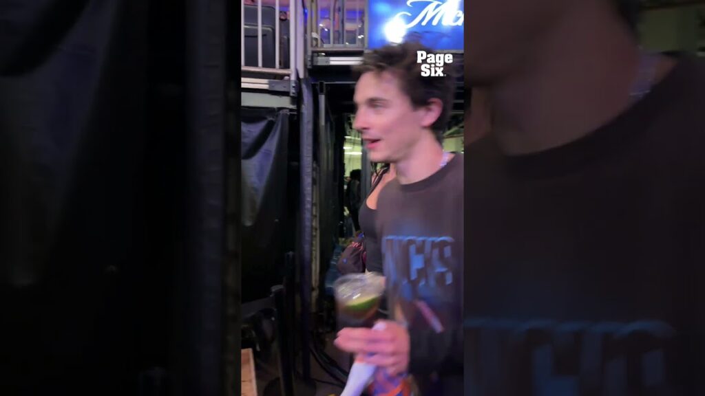 It's date night for Timothée Chalamet and Kylie Jenner at Knicks vs Celtics Game 4 at MSG 💙🧡 #shorts