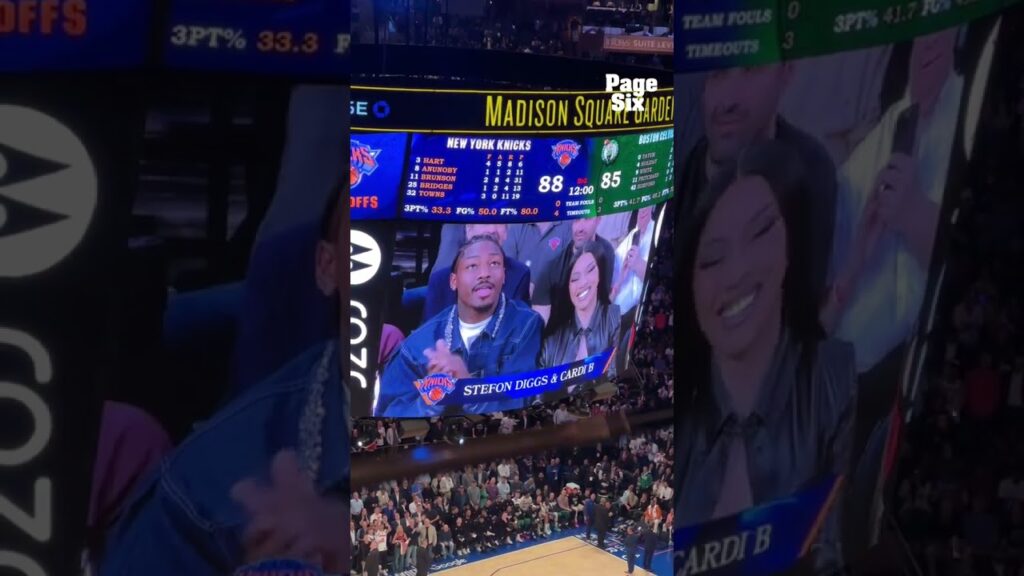 Cardi B and Stefon Diggs go public with date night at NBA playoff game amid Offset divorce #shorts Cardi B and Stefon Diggs go public with date night at NBA playoff game amid Offset divorce #shorts