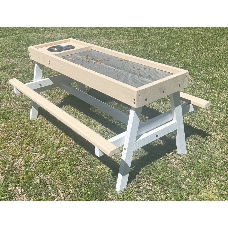 Tan Chicken Picnic Table