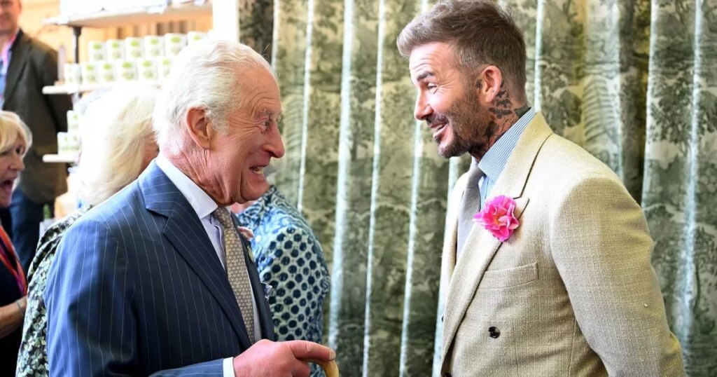 King Charles has surprise meeting with David Beckham days after Harry and Meghan dine with Brooklyn Ipso logo