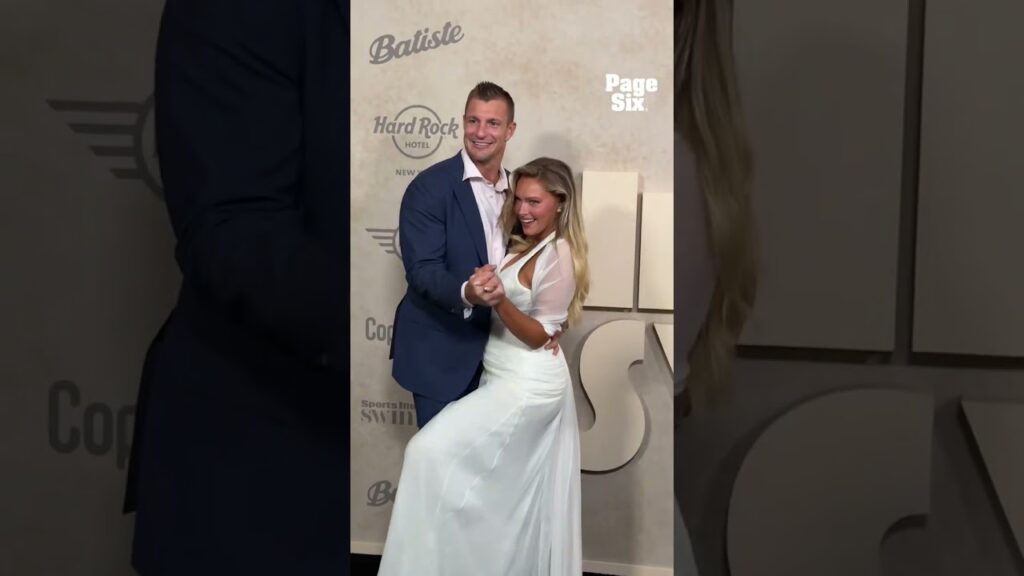 Camille Kostek and Rob Gronkowski at the 2025 Sports Illustrated Swimsuit issue launch party #shorts