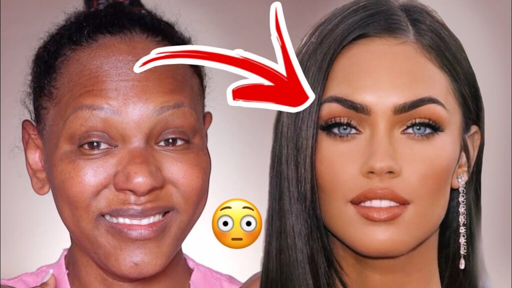MAKEUP TRANSFORMATION MEGAN FOX 😱😱 #makeup
