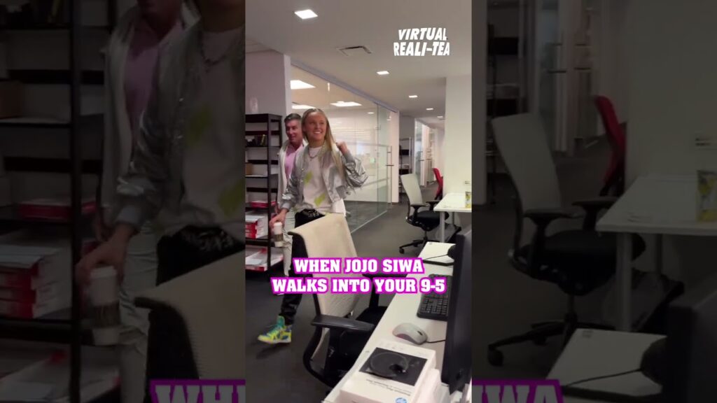 When JoJo Siwa walks into your 9-5 ✨ | Virtual Reali-Tea #shorts