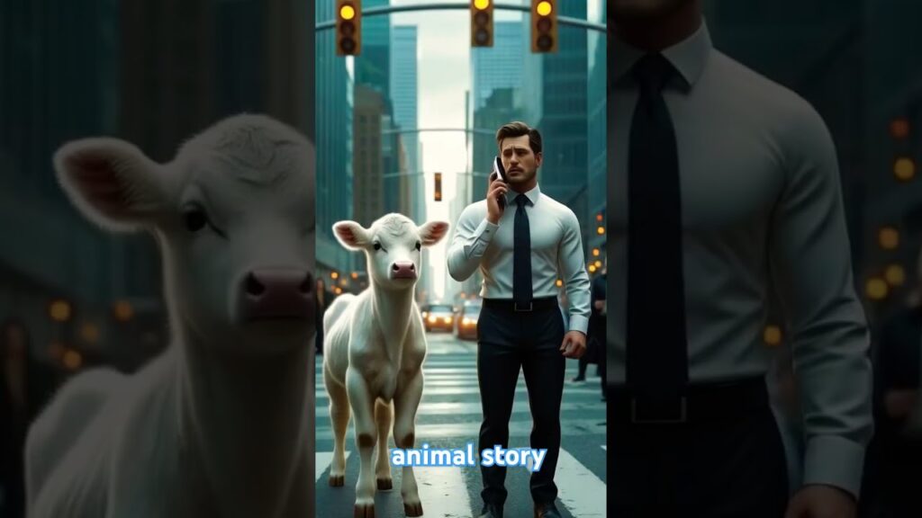 Businessman and the Calf: An Unexpected City Stroll #trending #trendingshorts #trend #shorts Businessman and the Calf: An Unexpected City Stroll #trending #trendingshorts #trend #shorts