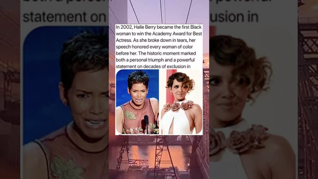 Halle Berry became the first black woman to win #shorts