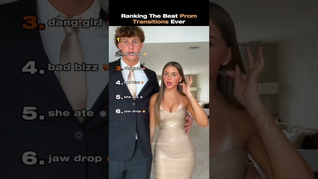 Ranking The Best Prom Transitions OAT #shortsviral