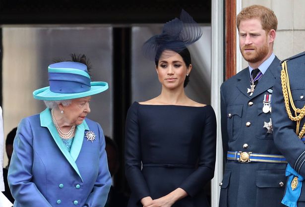 The late Queen with the Sussexes