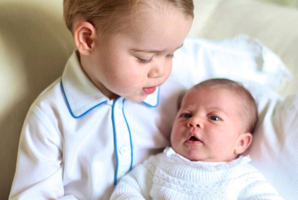 Princess Charlotte's 10th birthday. Sibling love: Prince George is looking forward to baby Charlotte. The picture was published on June 6, 2015.