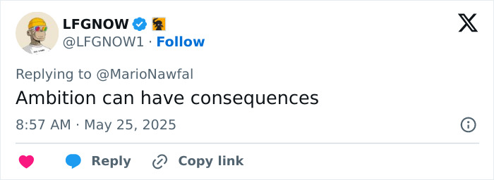 Tweet from LFGNOW about ambition having consequences, relating to Meghan Markle Vogue cover diva demands affecting editor friendship. Tweet from LFGNOW about ambition having consequences, relating to Meghan Markle Vogue cover diva demands affecting editor friendship.