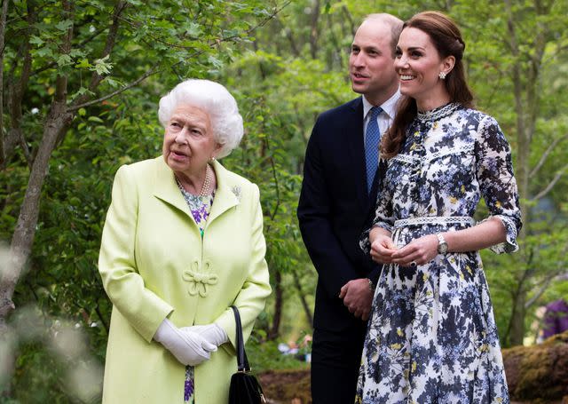 Getty Queen Elizabeth, Prince William, and Kate Middleton