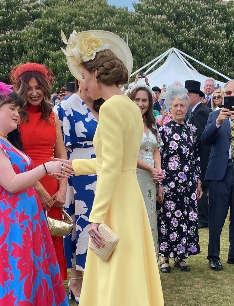 Angel meeting HRH Princess of Wales.