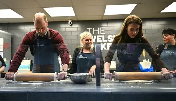 Prince William and Princess Catherine cooking a batch of traditional Welsh cakes during their official visit in Feb