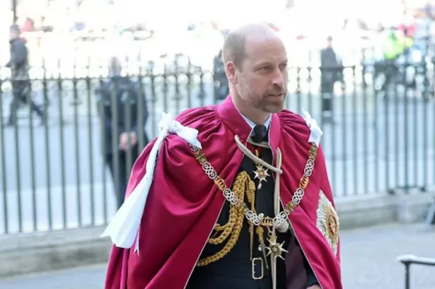 The Prince of Wales arriving at the Order of the Bath Service at Westminster Abbey