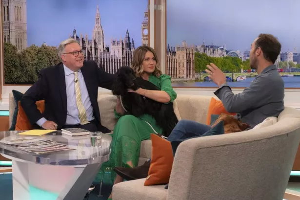 James Middleton brought his two dogs with him