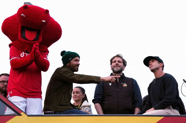 Ryan Reynolds, executive director Humphrey Ker and co-owner Rob McElhenney