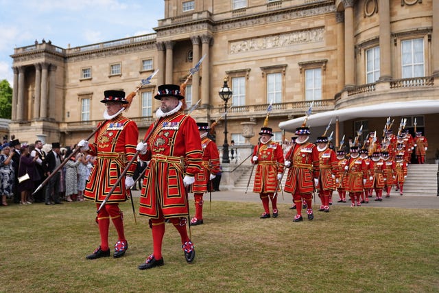 The Yeomen of the Guard at the garden party