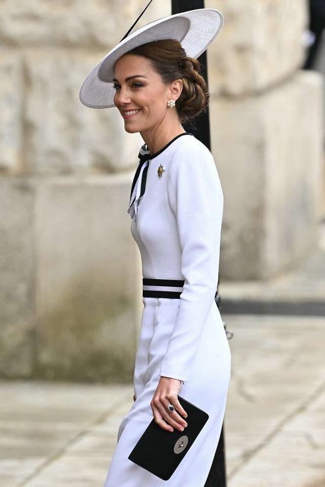 Princess Catherine arriving at the King's Birthday Parade.