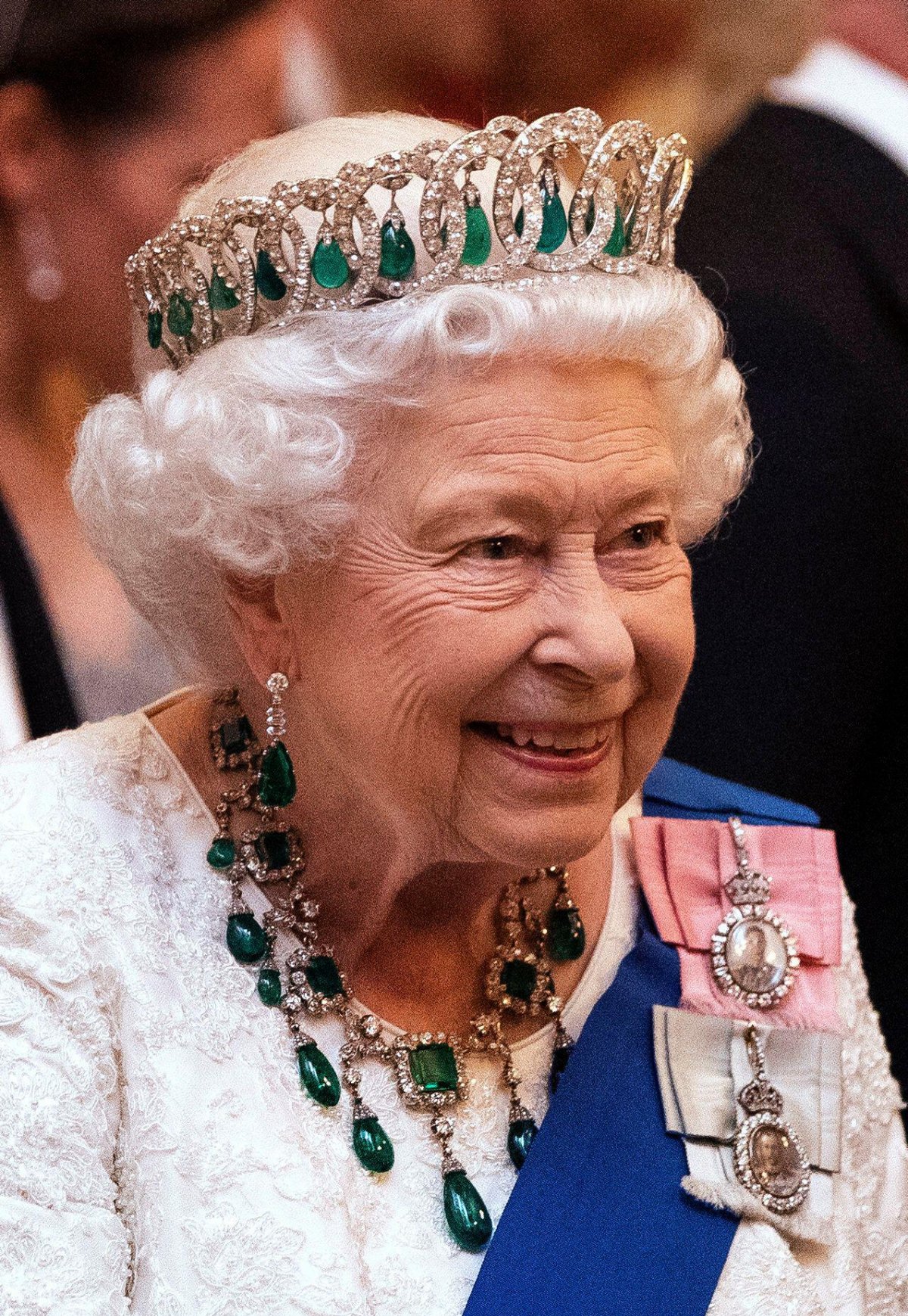 Queen Elizabeth II of the United Kingdom attends the Diplomatic Reception at Buckingham Palace in London on December 11, 2019 (Victoria Jones/PA Images/Alamy)