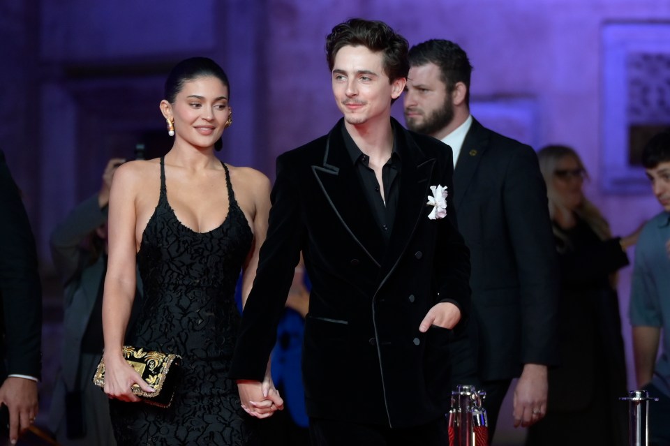 Kylie Jenner and Timothée Chalamet at the David di Donatello Awards.