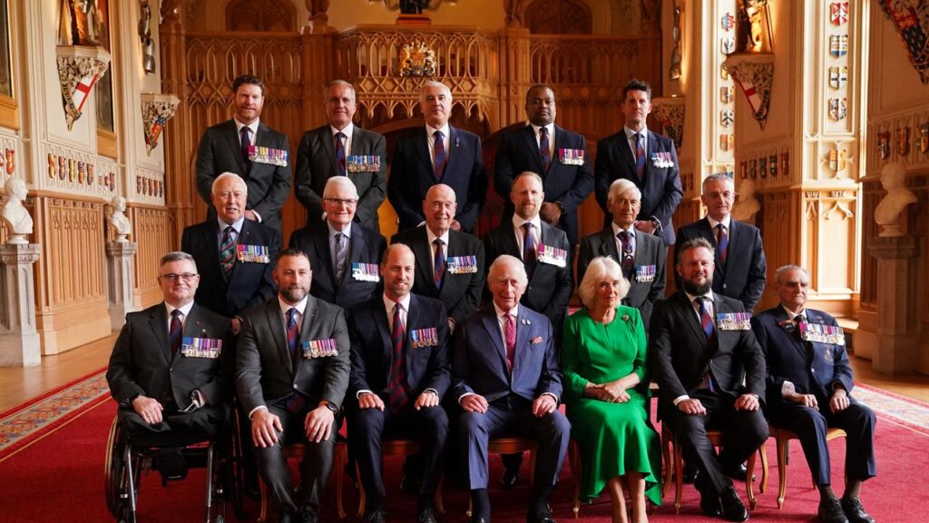 King Charles and Camilla are joined by Prince William on a rare joint engagement to honour the nation’s war heroes