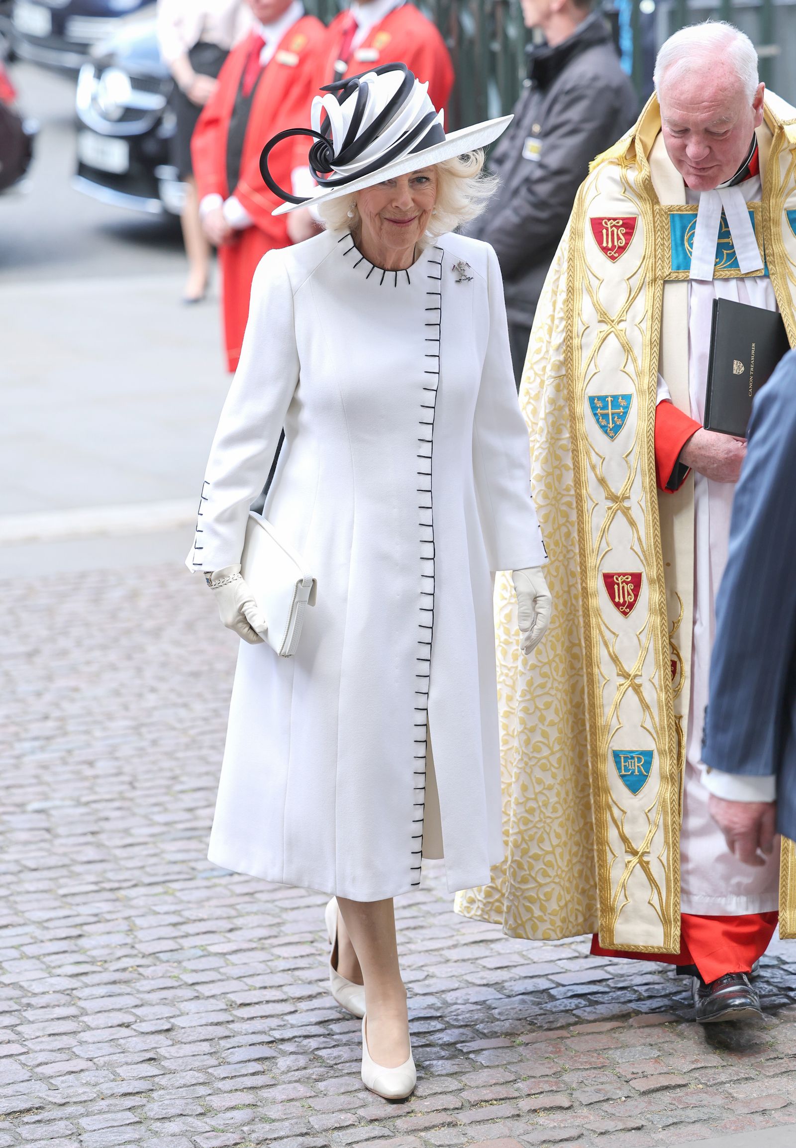 Image may contain Julie Goodyear Person Clothing Glove Adult Wedding Footwear Shoe Helmet and Accessories