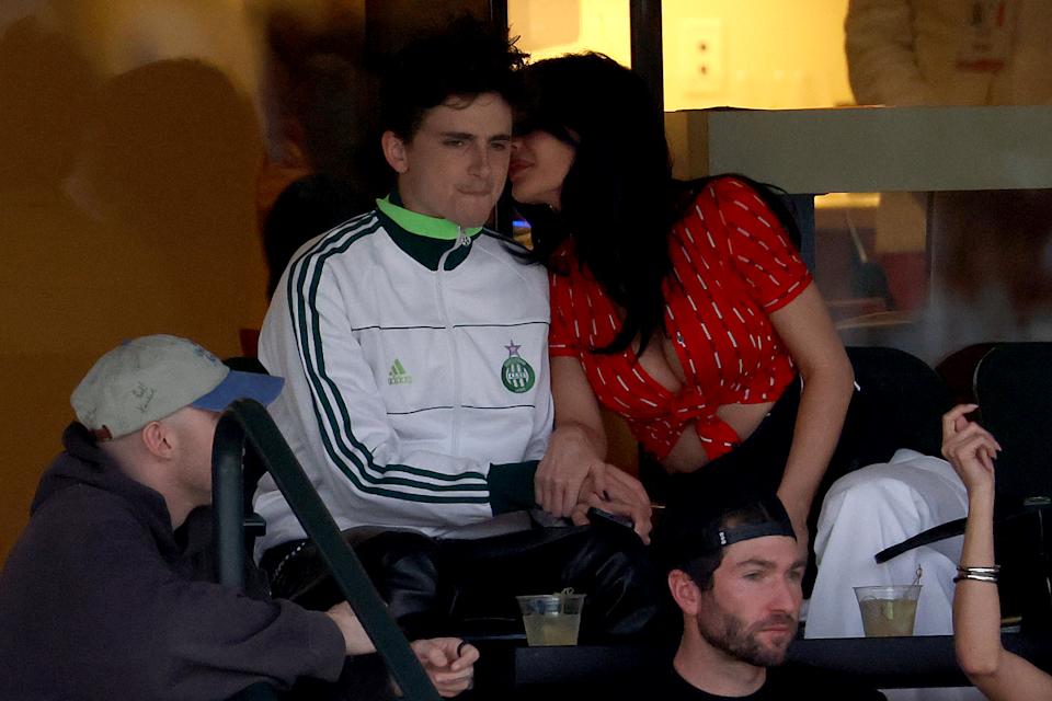 Kylie Jenner and Timothée Chalamet couldn’t keep their hands off of each other during a night out in Miami. Getty Images
